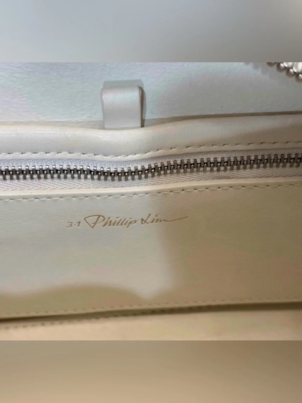 3.1 Phillip Lim Bianca Small Fringe Leather Crossbody Shoulder Bag Ivory - Picture 9 of 13